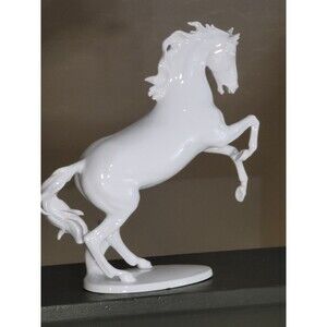 VTG AK Kaiser Porcelain Horse “Meteor” #380 Rearing Stallion Bochmann 11” READ